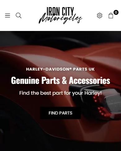shopify website on a phone